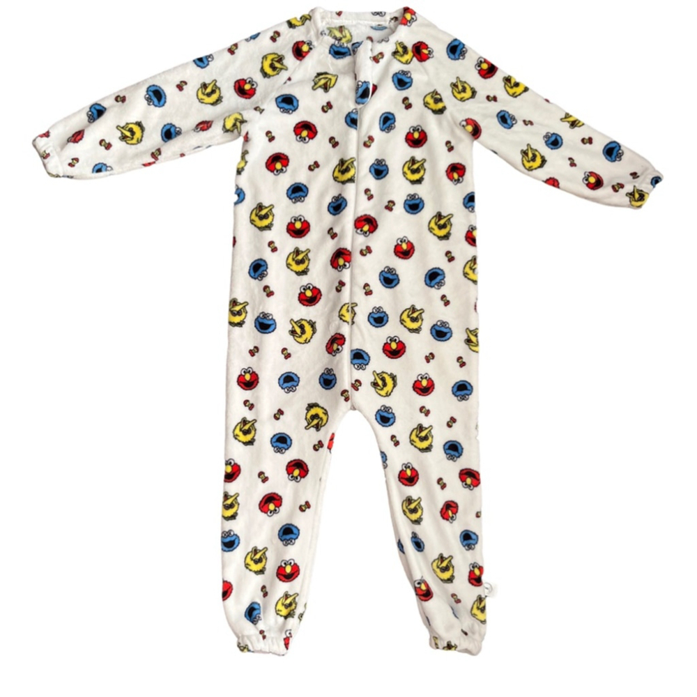Super soft fuzzy footless onesie pyjamas - Sesame Street